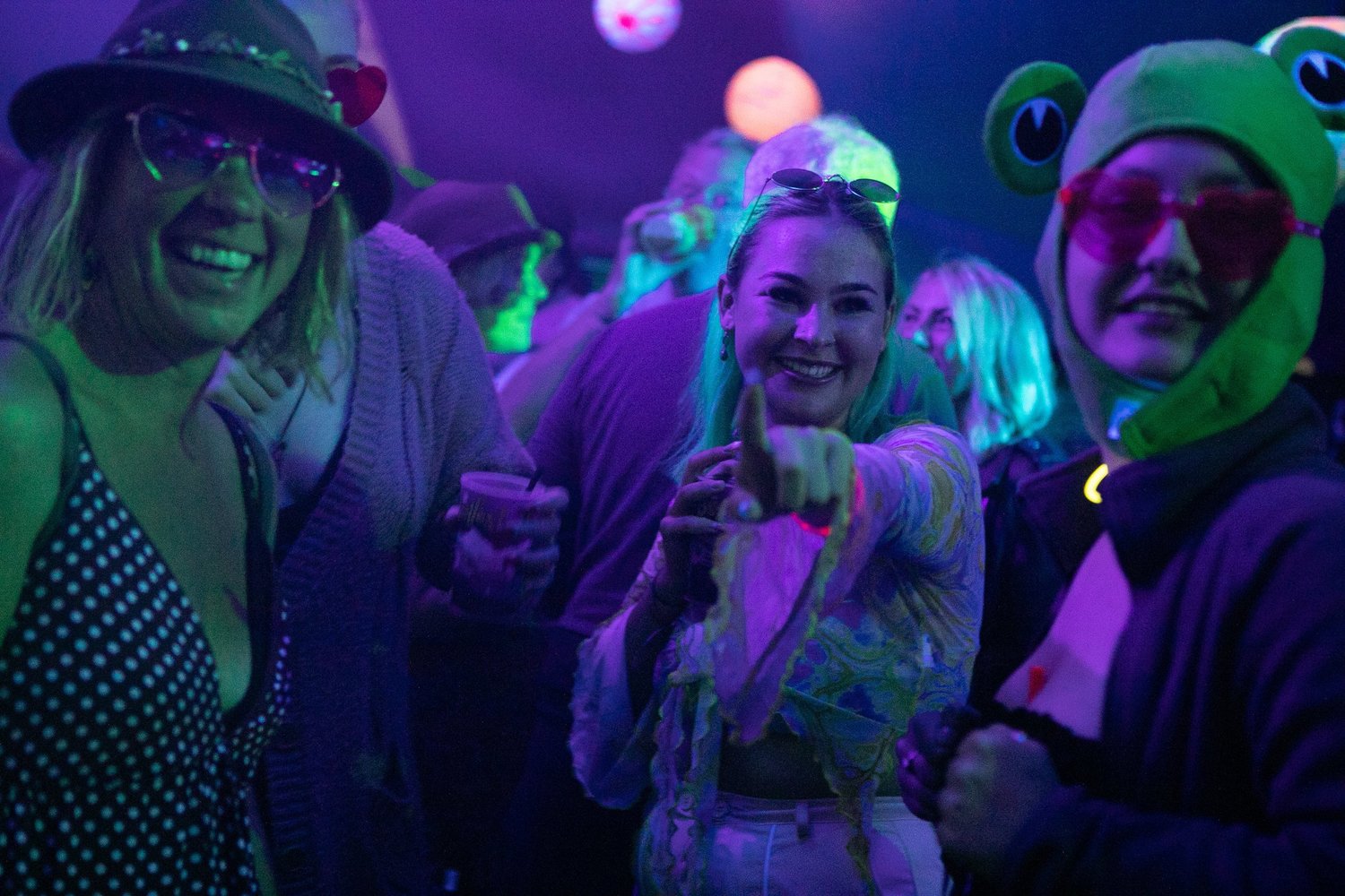 Ravers at the Palais de Phoenix, Solfest 2022